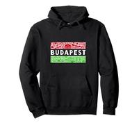 Budapest Hungary Symbols And Landmarks Travel Souvenir Pullover Hoodie