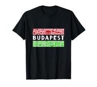Budapest Hungary Symbols And Landmarks Travel Souvenir T-Shirt