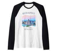 Budapest Hungary Travel Souvenir Hungarian Parliament Women Raglan Baseball Tee