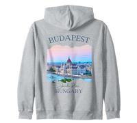 Budapest Hungary Travel Souvenir Hungarian Parliament Women Zip Hoodie