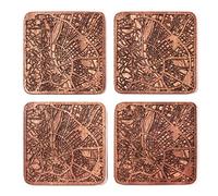 Budapest Map Coaster, Set of 4, Sapele Wooden Coaster with City Map, Handmade