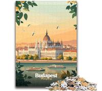 Budapest Parliament Building Jigsaw Puzzles for Teenagers 1000 Pieces, Challenging Game And Family Play with Matching Poster And Trivia Sheet 1000pcs(50x75cm)