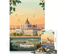 Budapest Parliament Building Puzzles for Teenagers 1000 Piece Brain Activity Stress Relief Fun Accurate Cut (38x52cm)