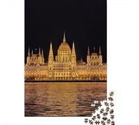Budapest Parliament Danube(无水印)(83D27) 1000 Piece Jigsaw Puzzle, European City Streetscape, 1000 Pieces for Adults, Birthday Gift for Travel Lovers, Decorative Artwork, 38x26cm/1000pcs