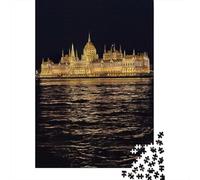 Budapest Parliament Danube Adult Paper Puzzle, Landmark Urban View, Relaxing Challenge, Matte Printed Jigsaw, Family Night Game for Families, Adult Puzzle, 70x50cm/1000pcs