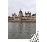 Budapest Parliament Danube Jigsaw Puzzle 1000 Pieces, Landmark Urban View, Thick Cardboard Pieces for Puzzle Lovers, Relaxing Challenge, 70x50cm/1000pcs