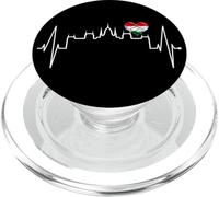 Budapest Skyline Heartbeat Hungary Heart Fan I Love Budapest PopSockets PopGrip for MagSafe