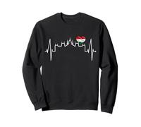 Budapest Skyline Heartbeat Hungary Heart Fan I Love Budapest Sweatshirt