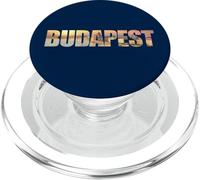 Budapest Text with Hungary Danube River & Parliament Graphic PopSockets PopGrip for MagSafe