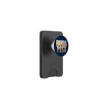 Budapest Text with Hungary Danube River & Parliament Graphic PopSockets PopWallet for MagSafe