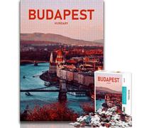 Budapest Travel Poster ART 1000 Piece Jigsaw Puzzles for Adults & Teens,Challenging Game And Family Play for Is Ideal As A Gift for The Whole Family 38x26cm