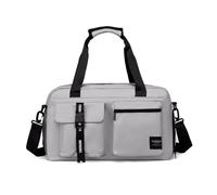 BUDAY Large Fitness Bag Sports Handbag Women Dry Wet Shoes Pocket Single Shoulder Crossbody Swimming Yoga Gym Travel Backpack Duffel(Gray)
