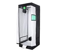 Budbox Pro 75 Series 0.75m x 0.75m - White & Silver Lining Indoor Grow Tents (75 x 75 x 160 - White Intermediate)
