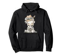 Buddah Meditation Cowboy Hat Leopard Outfit Pullover Hoodie