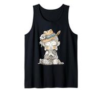 Buddah Meditation Cowboy Hat Leopard Outfit Tank Top