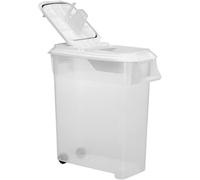 Buddeez Airtight Pet Food Storage Container - 50 QT Capacity Dog Food Storage Container, Cat Food Container, Bird Seed Storage Container, Rolling Storage Bin, Air Tight with White Lid