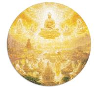 Buddha 1000 Pieces Round Jigsaw Difficult Puzzles Educational Art Family Game for Adults And Kids 1000pcs (67.5x67.5cm)