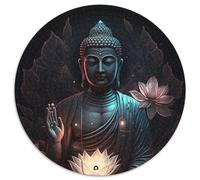 Buddha Adult Jigsaw Puzzles 1000 Pieces 1000 Piece Round Puzzle Colorful Home Decor & Interactive Family Game, (Size 67.5x67.5cm)