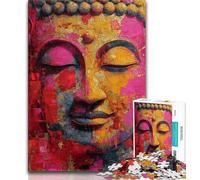 Buddha Adult Puzzles 1000 Pieces,Help The Brain Exercise Addictive Toys to Cultivate Patience Unique Challenge Game 38x26cm