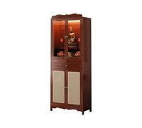 Buddha Altar Cabinet - Modern Meditation Table with Drawers for Home or Temple, God of Wealth Design, 52.1x33x170cm, Storage Shrine for Spiritual Practices