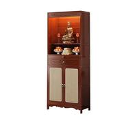 Buddha Altar Cabinet - Modern Meditation Table with Drawers for Home or Temple, God of Wealth Design, 52.1x33x170cm, Storage Shrine for Spiritual Practices