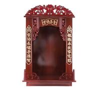 Buddha Altar Meditation Table with Retractable Pull Board, Wall-mounted Buddhist Display Shelf, Offering Table, Chinese Cabinet, 35×31×55cm