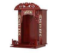 Buddha Altar Meditation Table with Retractable Pull Board, Wall-mounted Buddhist Display Shelf, Offering Table, Chinese Cabinet, 35×31×55cm