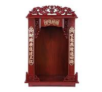 Buddha Altar Meditation Table with Retractable Pull Board, Wall-mounted Buddhist Display Shelf, Offering Table, Chinese Cabinet, 35×31×55cm