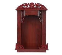 Buddha Altar Meditation Table with Retractable Pull Board, Wall-mounted Buddhist Display Shelf, Offering Table, Chinese Cabinet, 35×31×55cm