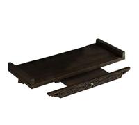 Buddha Altar Shelf - Decorative Wall Shelf 15.35"x10.24"x4.92" Double-Layer Storage Rack for Books Strong Load-Bearing Stand for Living Room Bedroom Corner Display