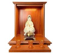Buddha Altar Shelf, Offering Table, Wood Feng Shui Buddhist Altar Cabinet
