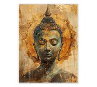 Buddha and Mandala Poster by DejaReve 50 x 70 cm Gold Wall art Wall decor