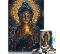 Buddha Art 1000 Pieces Jigsaw Puzzles for Adults And Teens,Stress Reliever Difficult Challenge Enhance Love between Couples 50x75cm