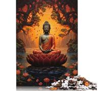 Buddha Art 1000 Pieces Puzzles for Teenagers Gifts Paper Puzzle Jigsaws for Adults Home Educational Games DIY Toys 1000pcs (38x26cm)