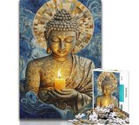 Buddha Art Jigsaw Puzzles for Teenagers,Help The Brain Exercise Addictive Toys to Cultivate Patience A Work of Art 50x75cm