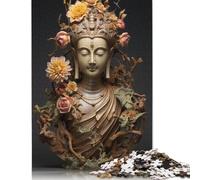 Buddha Art Puzzle for Adults And Teenagers 1000 Pieces Paper Puzzles for Adults Puzzles for Teenagers Age 12 Years Up 1000pcs (38x26cm)
