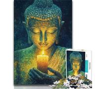 Buddha Art Puzzles for Adults Teens 1000 Pieces,Help The Brain Exercise Addictive Toys to Cultivate Patience A Work of Art (75x50cm)