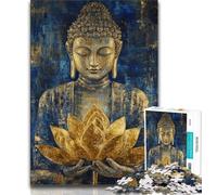 Buddha Art Puzzles for Adults Teens 1000 Pieces,Help The Brain Exercise Addictive Toys to Cultivate Patience Parent-child Interaction 38x26cm