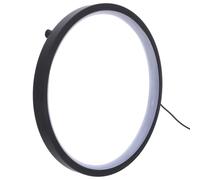 Buddha Base LED Light Ring Backflow Incense Holder | Metal Black Tabletop Waterfall Design, USB Powered, Ambient Accent Lighting for Meditation and Yoga Spaces