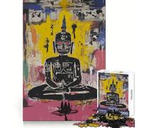 Buddha Basquiat Style Art 1000 Piece Jigsaw Puzzle for Adults Mind Wellness Stress Relief Fun Precise Join (38x52cm)