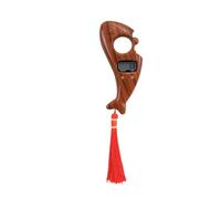 Buddha Bead Counter - Wood Grain Fish Shape Prayer Beads Counter | Digital Display For Meditation LED Display