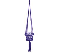 Buddha-Buddha Decorative Macrame Plant Hanger, Handmade Cotton Rope, Hanging Planter with Tassel,many colours (Purple)