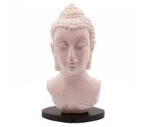 Buddha Bust Lamp With Cherry Crackle Oval Stand