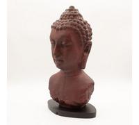 Buddha Bust Molten Lava Lamp With Oval Stand And Red Glow
