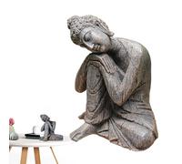 Buddha Decoration - Buddha Figurine | Zen Spiritual Decoration for Meditation, Metal Decoration Floating Wall Sculpture Yoga Relaxed Home Sanctuary Made with Shadow, Made