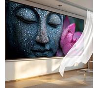 Buddha Diamond Art Kits Adults,Large Diamond Painting Adults Paint by Numbers Flower DIY Crystal Art Crafts Kits,Full Round Drill Gem Canvas Pictures for Home Wall Decor Gifts,63x31Inch C-542