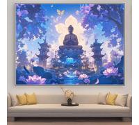 Buddha Diamond Art Landscape Large Diamond Painting 200x150cm 2025 New Crystal Art DIY 5D Full Square Gem Adults Crafts, Rhinestone Embroidery Cross Stitch Crafts Home Wall Room Decoration zhad333