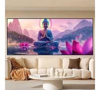 Buddha Diamond Art Painting, 5D Flower Diamond Painting kit, Large 200x100cm/39x79in Dimond Art for Adults, DIY Crystal Art Gem Embroidery Crafts kits, Hobbies for Adults Women, Home Wall Decor 0R-102