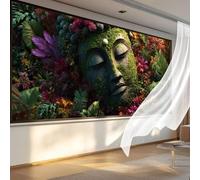 Buddha Diamond Painting Abstract Large Diamond Art for Adults 140x70cm, DIY Craft Kits for Beginners Crystal Embroidery Canvas Mosaic Paintings for Home Wall Room Decor, Hobbies for Women Gifts qL18