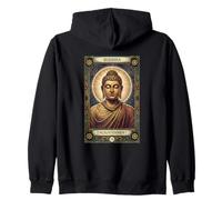 Buddha Enlightenment Dharmachakra Spiritual Awakening Tarot Zip Hoodie